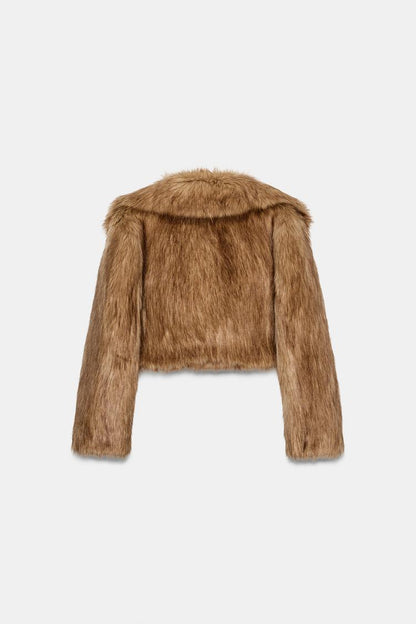 VESTE COURTE EFFET FOURRURE